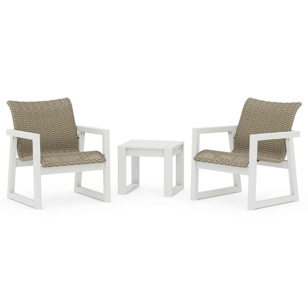 POLYWOOD® EDGE Woven 3-Piece Lounge Chair Seating Set - PWS2912-1