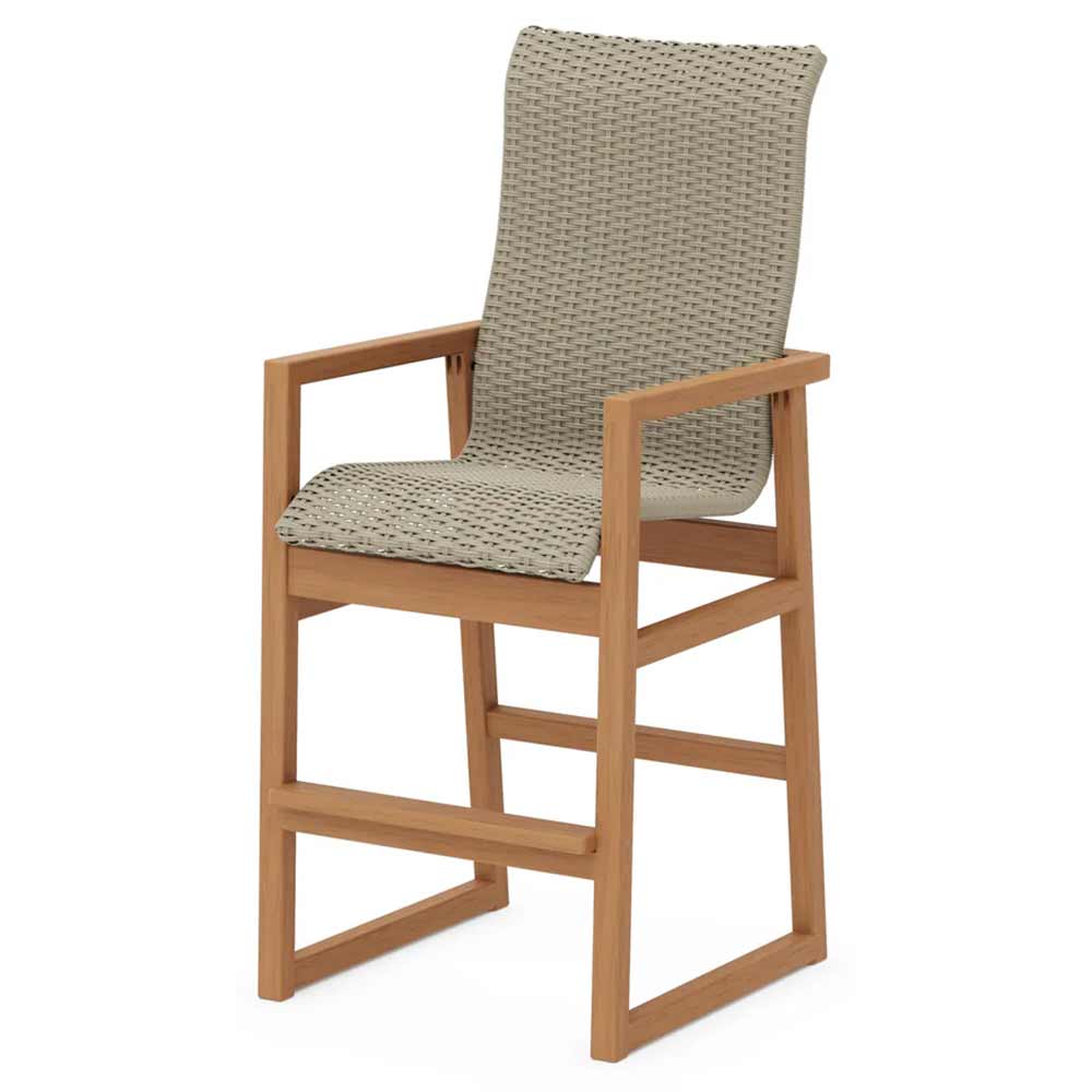 POLYWOOD® EDGE Woven High-Back Bar Arm Chair - EMD252