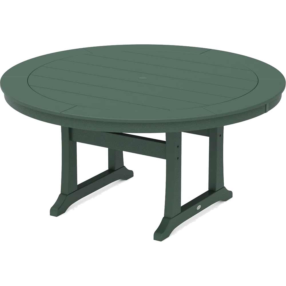 POLYWOODr 60" Nautical Trestle Round Outdoor Dining Table