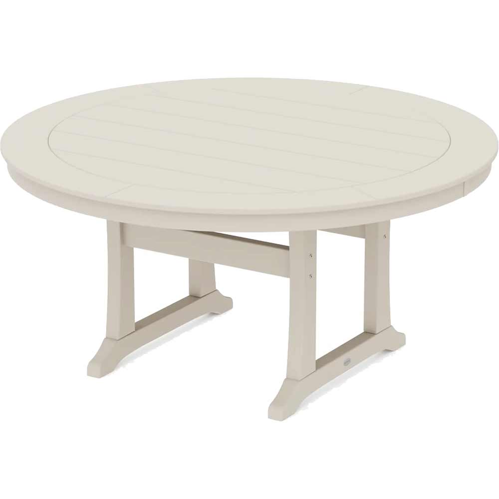 POLYWOODr 60" Nautical Trestle Round Outdoor Dining Table