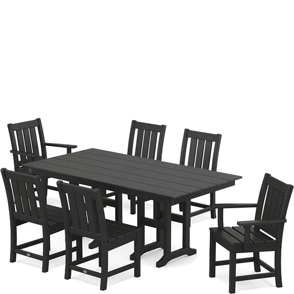 POLYWOOD® Oxford 7-Piece Farmhouse Dining Set - PWS2067-1 Dining Set POLYWOOD®