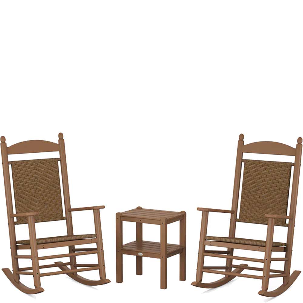 POLYWOOD® Jefferson 3-Piece Woven Rocker Set - PWS141-1 Rocking Chair POLYWOOD®
