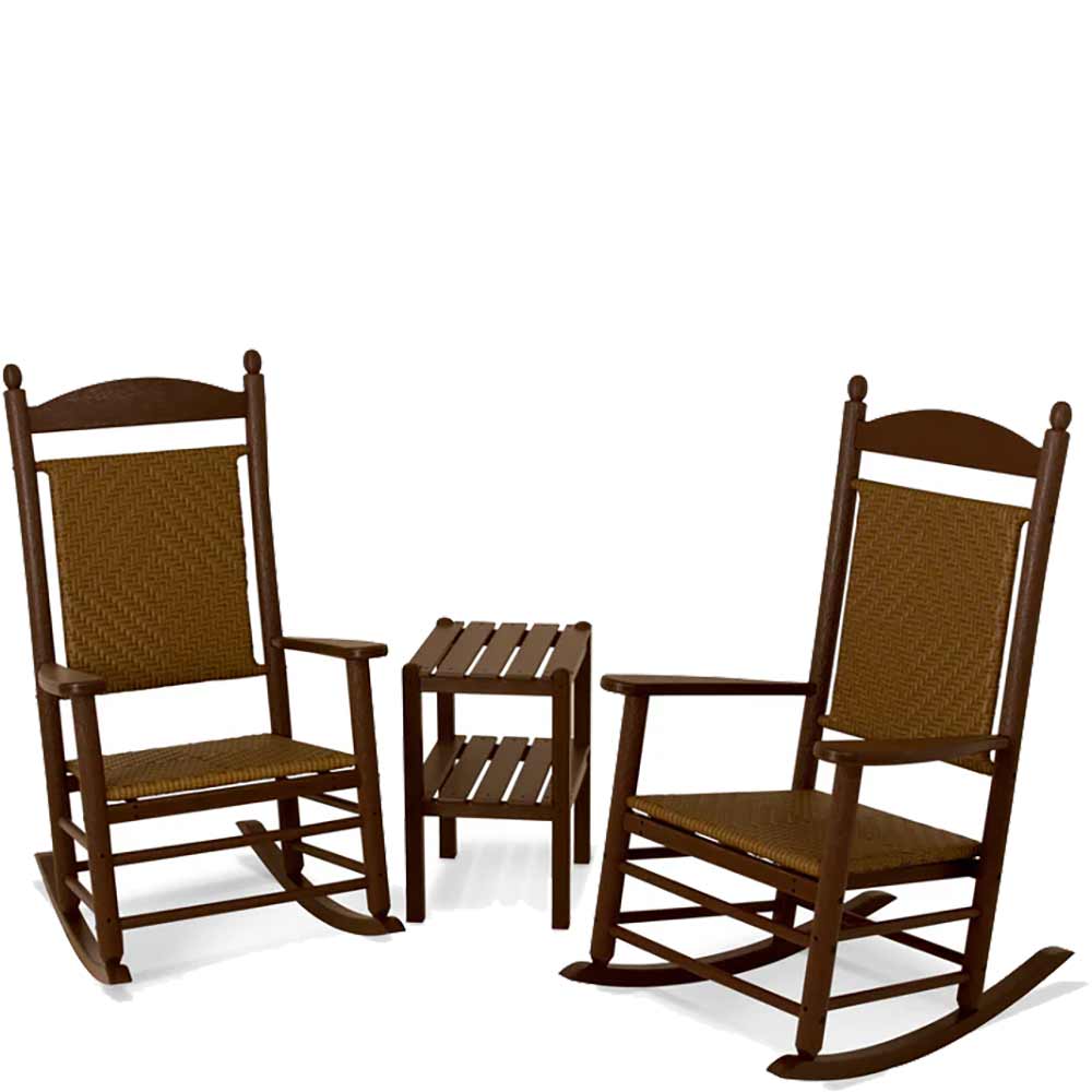 POLYWOOD® Jefferson 3-Piece Woven Rocker Set - PWS141-1 Rocking Chair POLYWOOD®