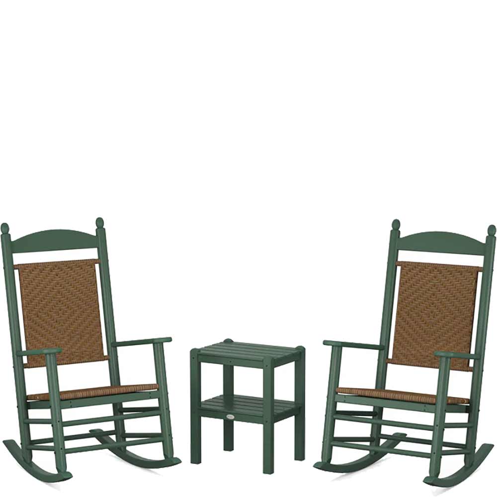 POLYWOOD® Jefferson 3-Piece Woven Rocker Set - PWS141-1 Rocking Chair POLYWOOD®