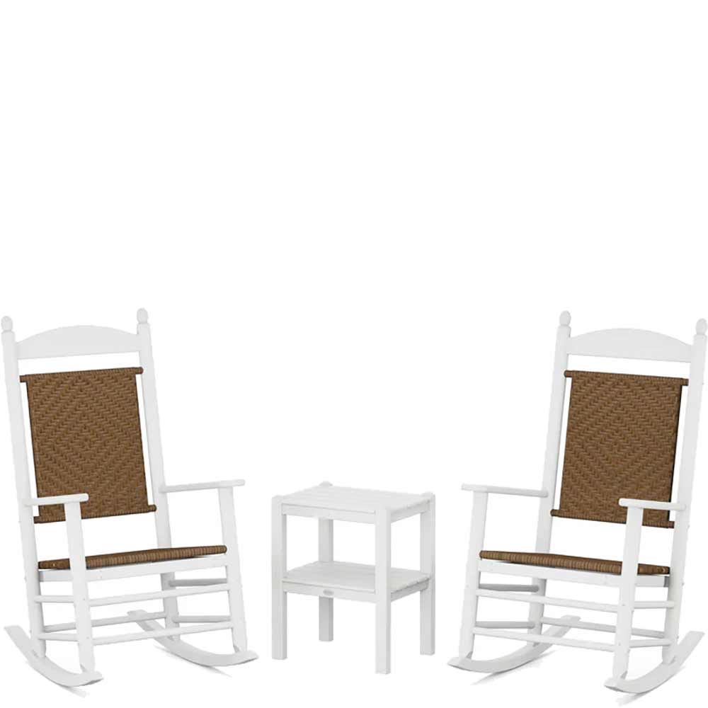 POLYWOOD® Jefferson 3-Piece Woven Rocker Set - PWS141-1 Rocking Chair POLYWOOD®