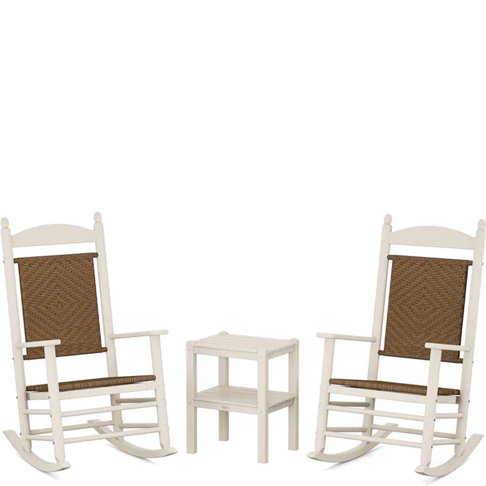 POLYWOOD® Jefferson 3-Piece Woven Rocker Set - PWS141-1 Rocking Chair POLYWOOD®