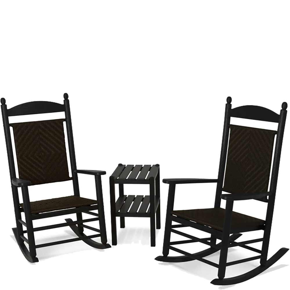 POLYWOOD® Jefferson 3-Piece Woven Rocker Set - PWS141-1 Rocking Chair POLYWOOD®