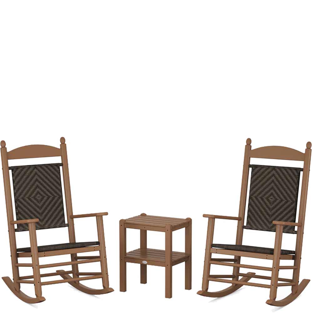 POLYWOOD® Jefferson 3-Piece Woven Rocker Set - PWS141-1 Rocking Chair POLYWOOD®