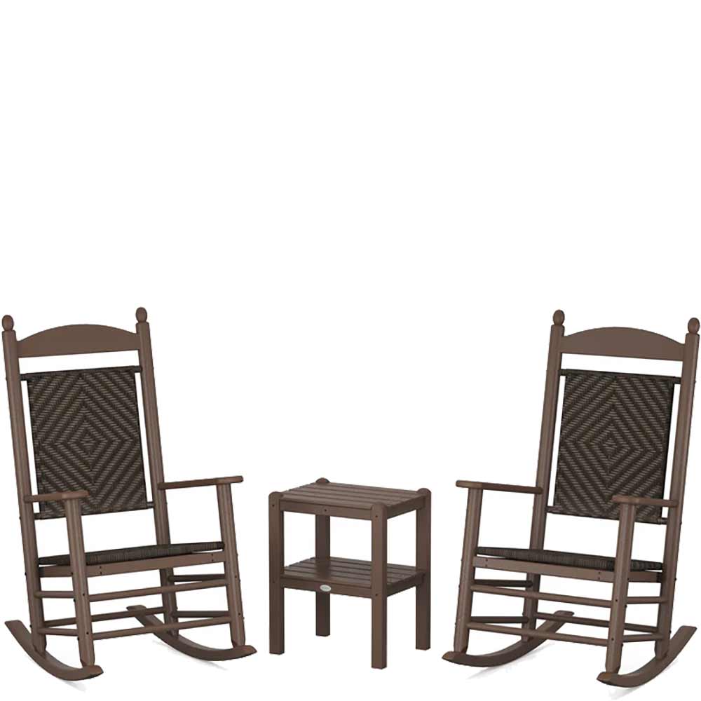 POLYWOOD® Jefferson 3-Piece Woven Rocker Set - PWS141-1 Rocking Chair POLYWOOD®