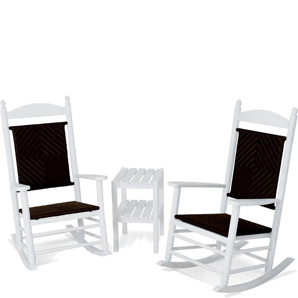 POLYWOOD® Jefferson 3-Piece Woven Rocker Set - PWS141-1 Rocking Chair POLYWOOD®