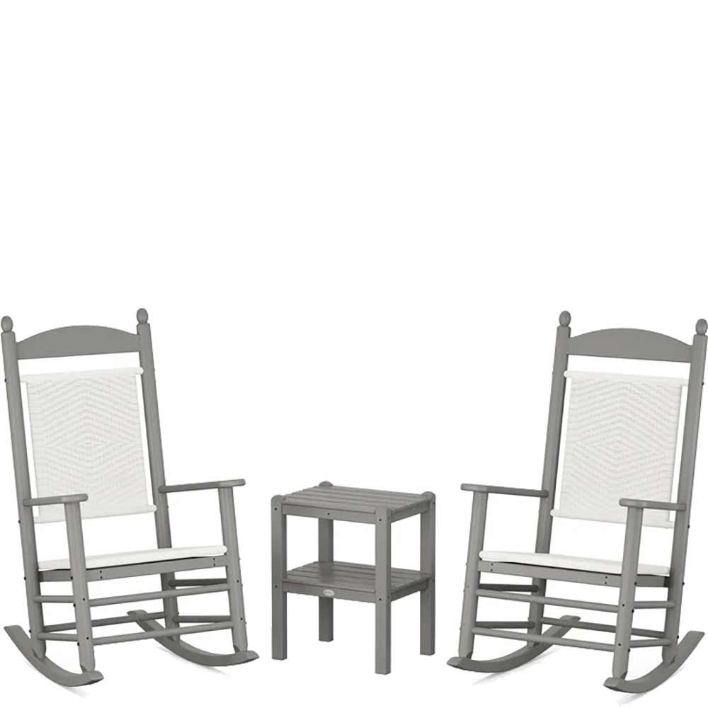 POLYWOOD® Jefferson 3-Piece Woven Rocker Set - PWS141-1 Rocking Chair POLYWOOD®