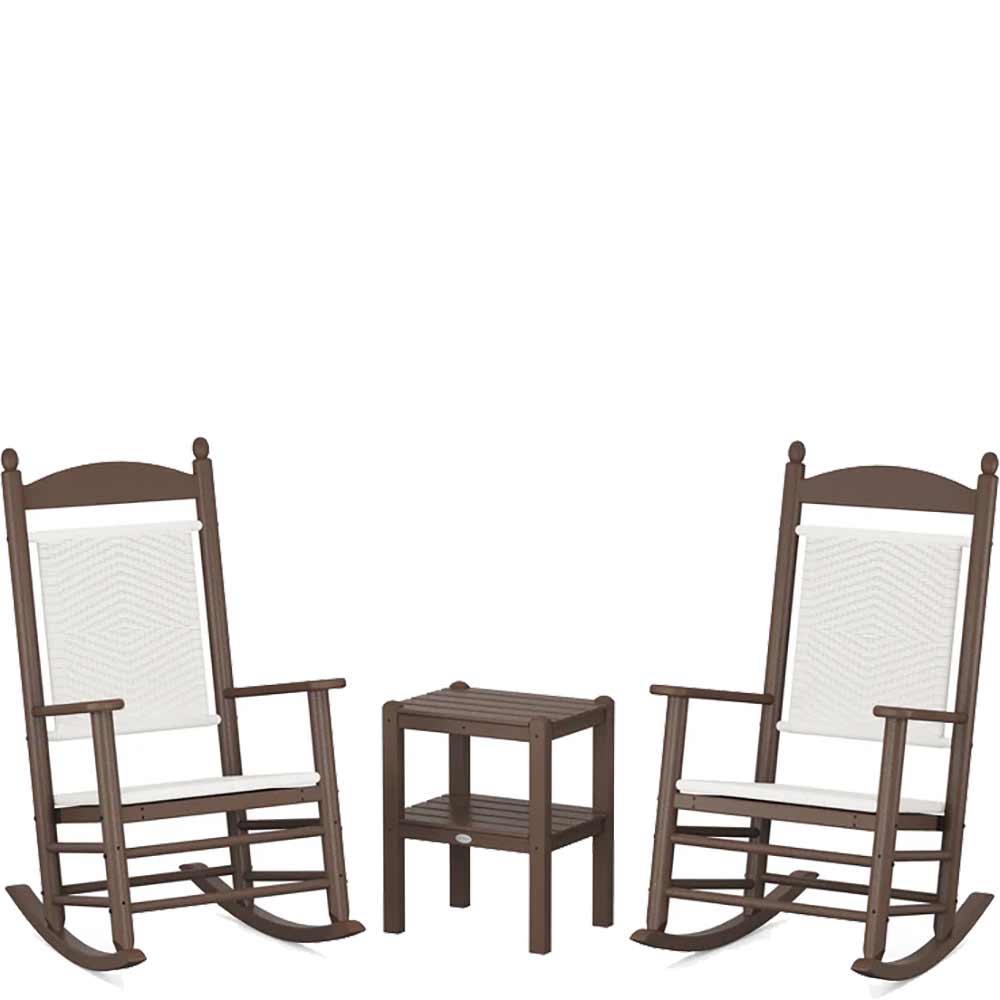 POLYWOOD® Jefferson 3-Piece Woven Rocker Set - PWS141-1 Rocking Chair POLYWOOD®