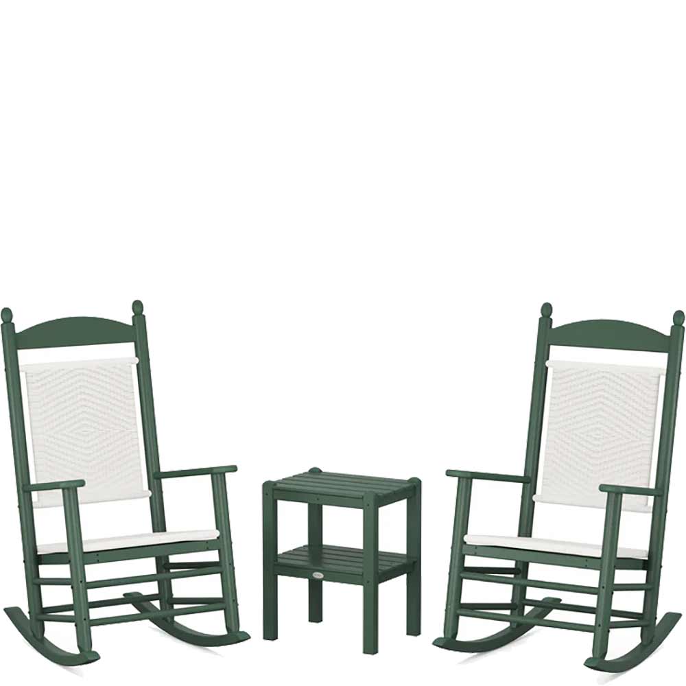 POLYWOOD® Jefferson 3-Piece Woven Rocker Set - PWS141-1 Rocking Chair POLYWOOD®
