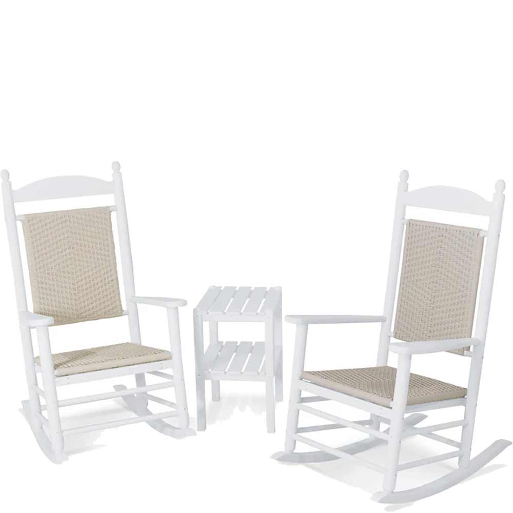 POLYWOOD® Jefferson 3-Piece Woven Rocker Set - PWS141-1 Rocking Chair POLYWOOD®