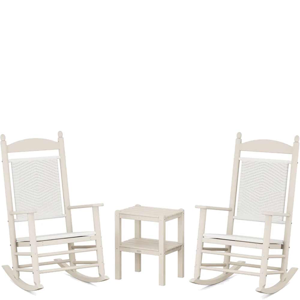 POLYWOOD® Jefferson 3-Piece Woven Rocker Set - PWS141-1 Rocking Chair POLYWOOD®