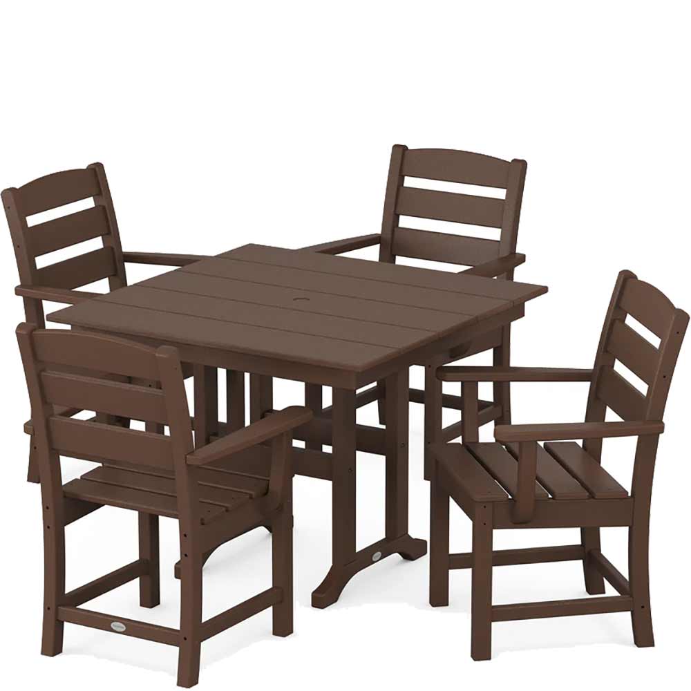 POLYWOOD® Lakeside 5-Piece Farmhouse Dining Set - PWS1148-1 Dining Set POLYWOOD®