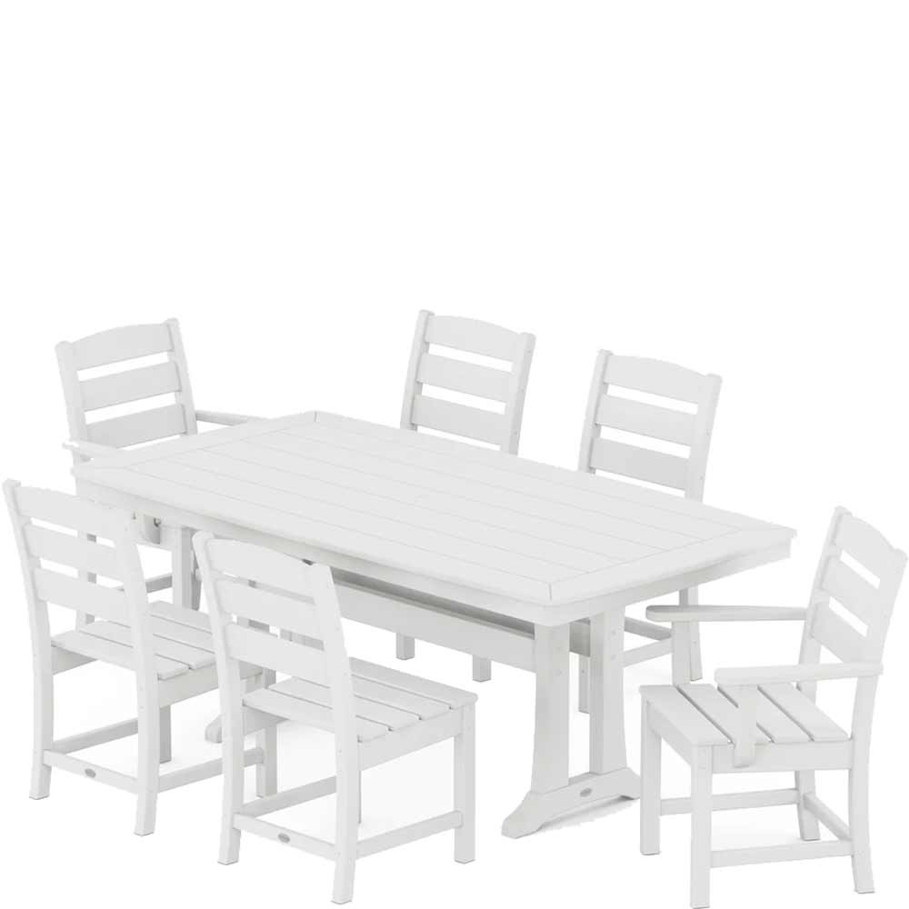 POLYWOOD® Lakeside 7-Piece Dining Set with Trestle Legs - PWS635-1 Dining Set POLYWOOD®