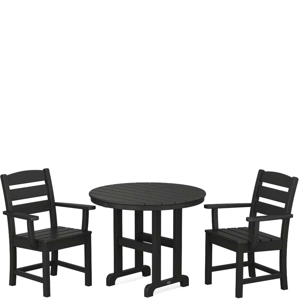 POLYWOOD® Lakeside 3-Piece Round Dining Set - PWS1334-1 Dining Set POLYWOOD®