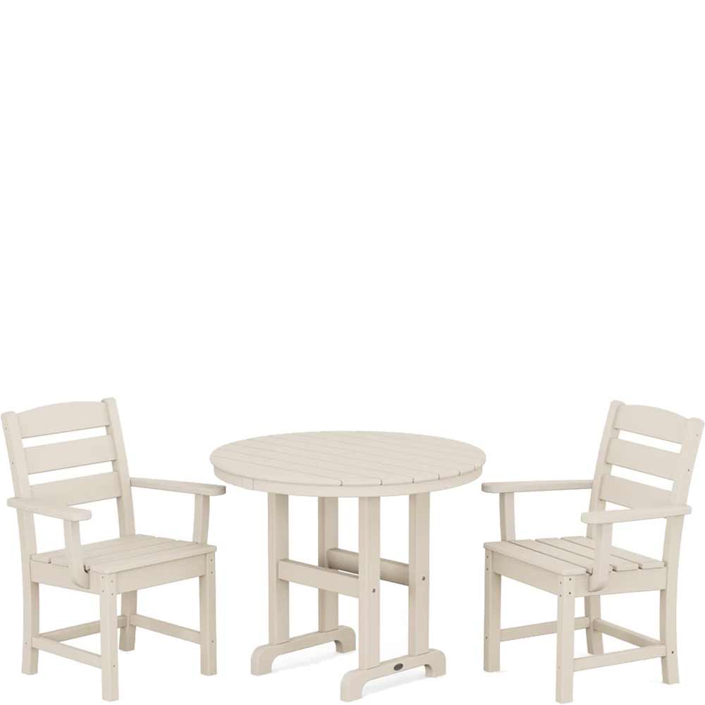 POLYWOOD® Lakeside 3-Piece Round Dining Set - PWS1334-1 Dining Set POLYWOOD®