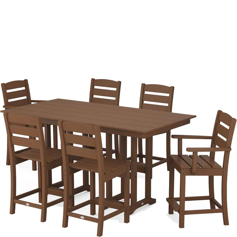 POLYWOOD® Lakeside 7-Piece Counter Set - PWS614-1 Dining Set POLYWOOD®