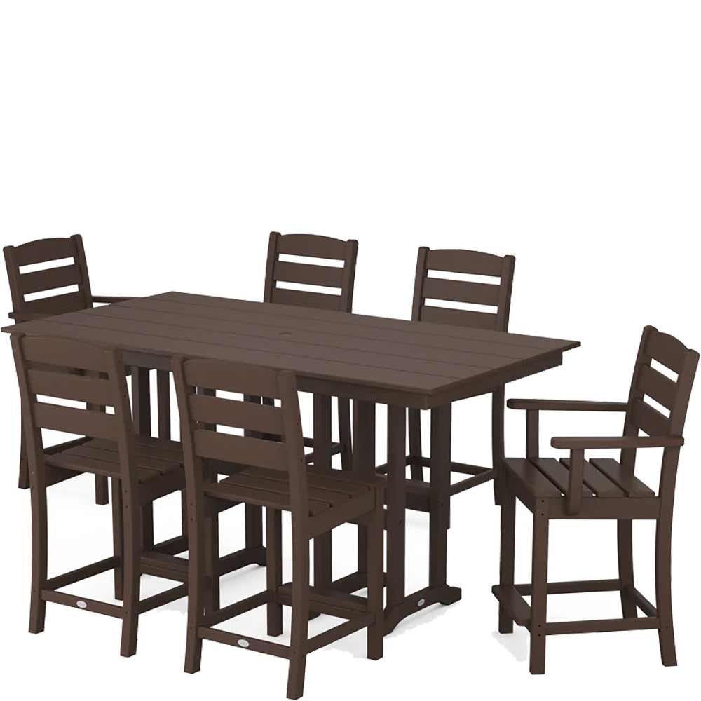 POLYWOOD® Lakeside 7-Piece Counter Set - PWS614-1 Dining Set POLYWOOD®