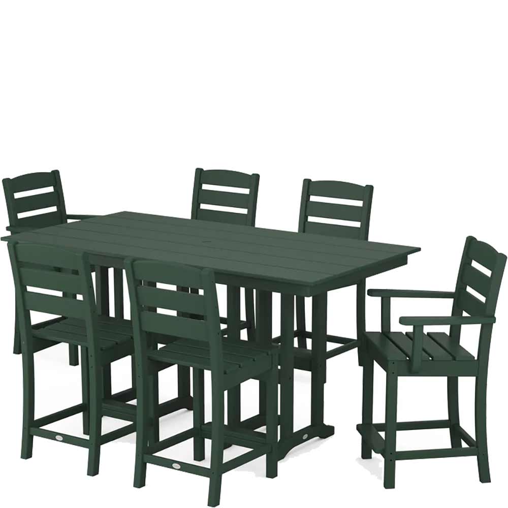 POLYWOOD® Lakeside 7-Piece Counter Set - PWS614-1 Dining Set POLYWOOD®