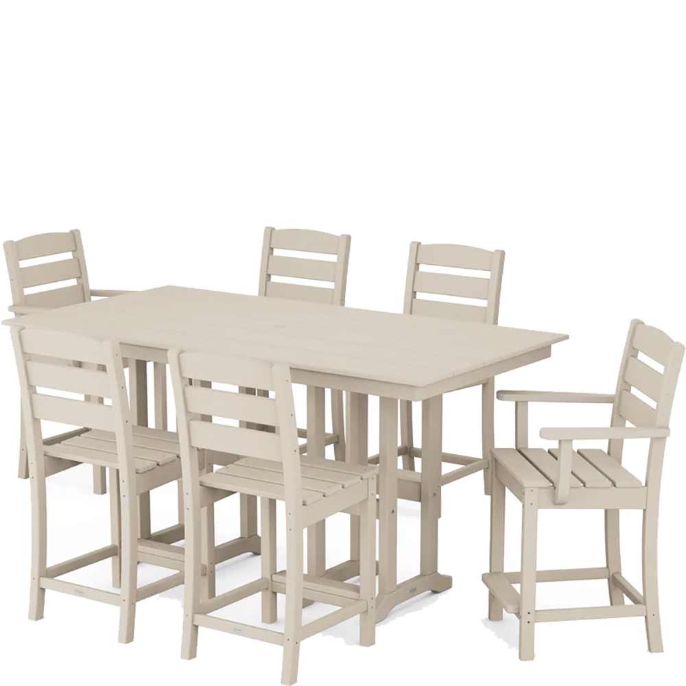POLYWOOD® Lakeside 7-Piece Counter Set - PWS614-1 Dining Set POLYWOOD®