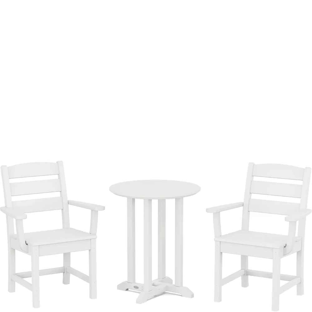 POLYWOOD® Lakeside 3-Piece Round Bistro Dining Set - PWS1301-1 Dining Set POLYWOOD®