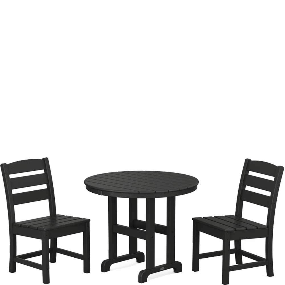 POLYWOOD® Lakeside Side Chair 3-Piece Round Dining Set - PWS1335-1 Dining Set POLYWOOD®