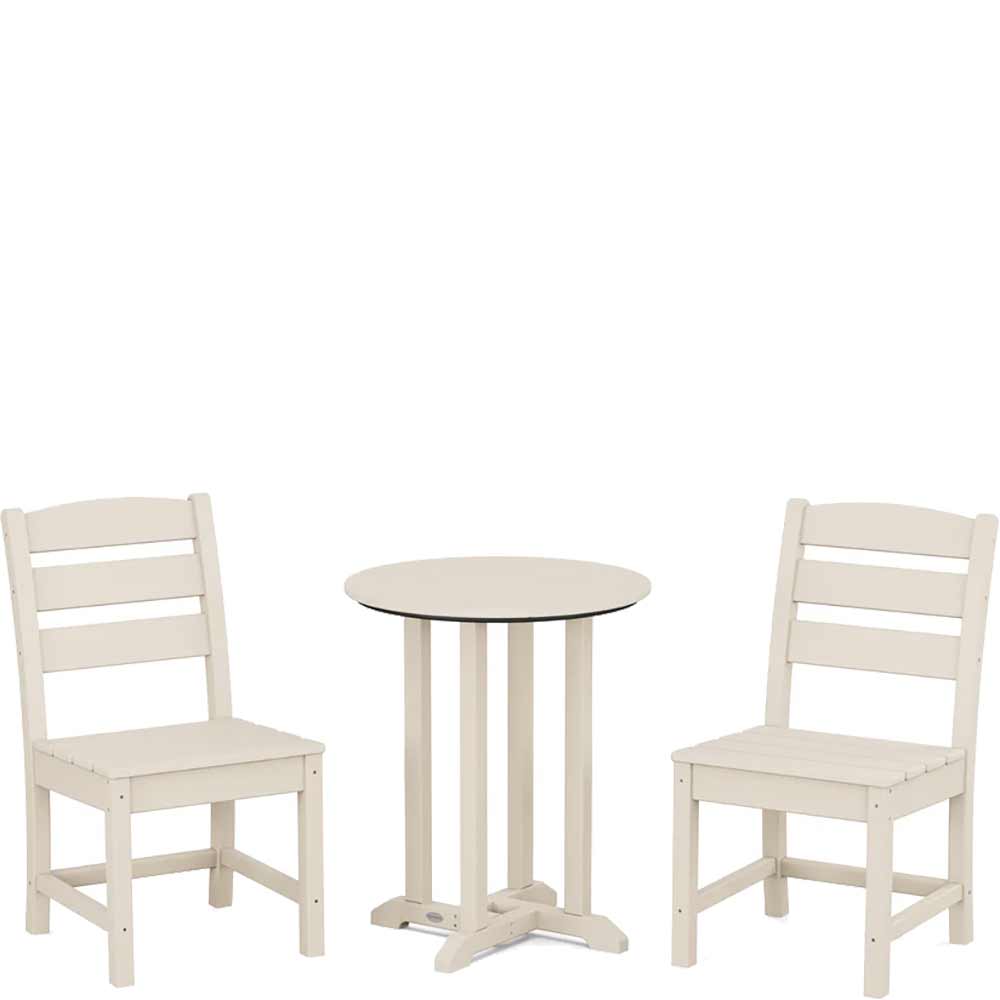 POLYWOOD® Lakeside Side Chair 3-Piece Round Bistro Dining Set - PWS1302-1 Dining Set POLYWOOD®