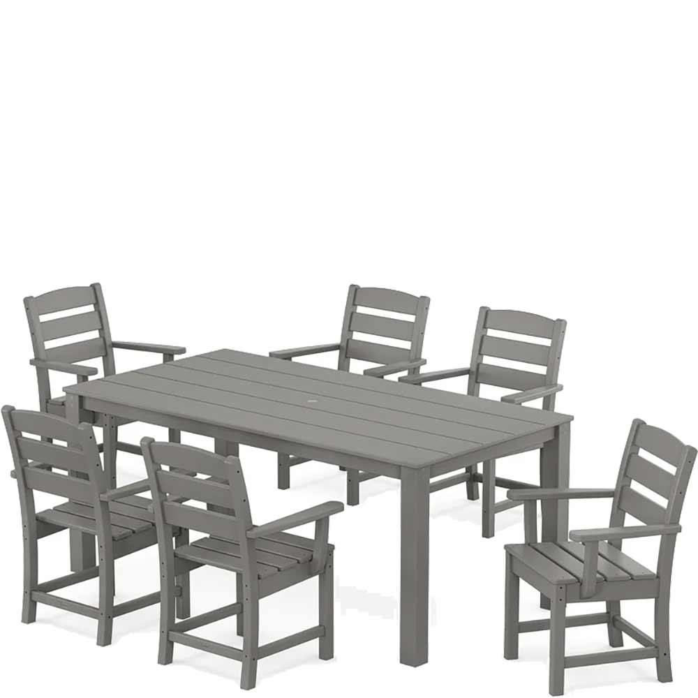 POLYWOOD® Lakeside Arm Chair 7-Piece Parsons Dining Set - PWS2285-1 Dining Set POLYWOOD®