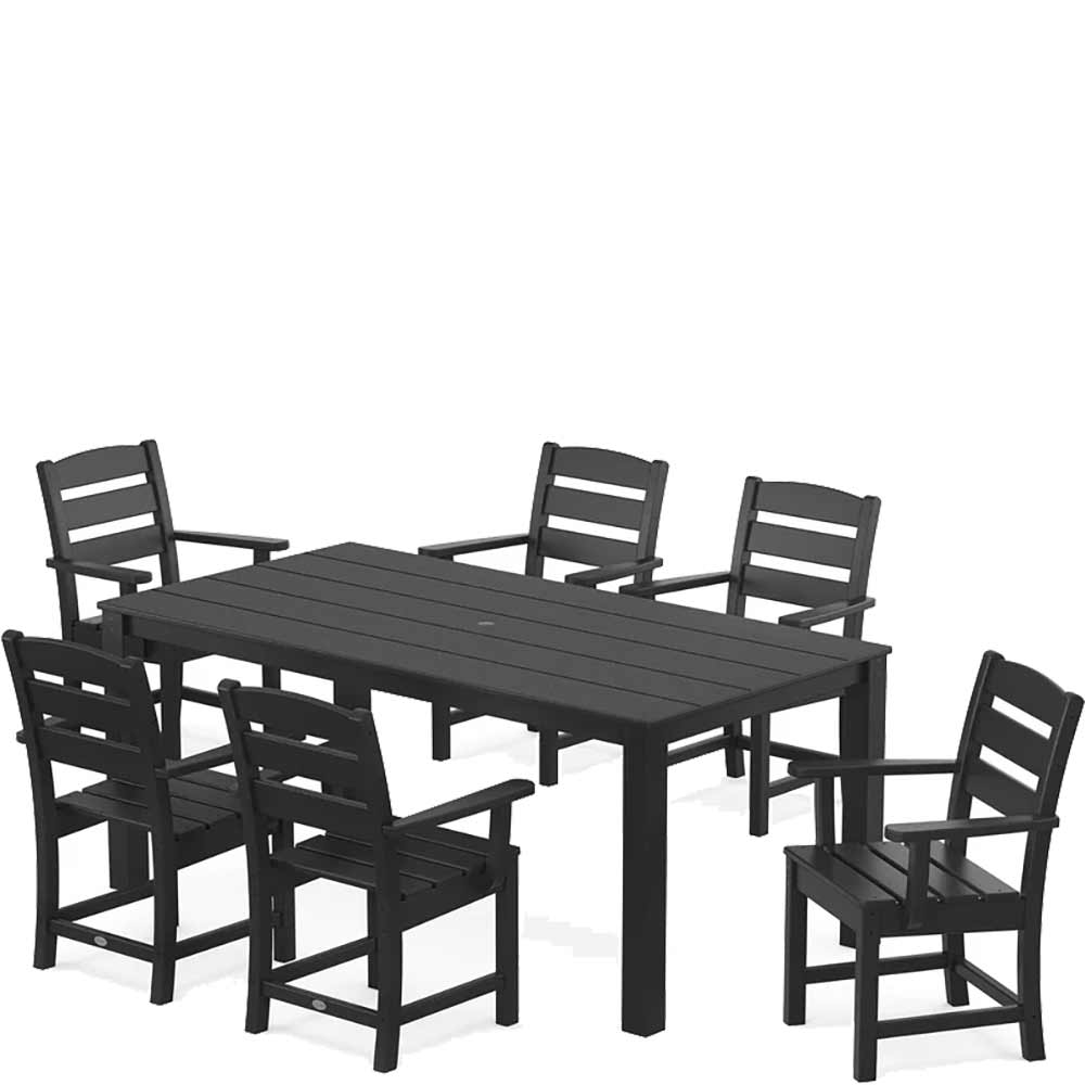POLYWOOD® Lakeside Arm Chair 7-Piece Parsons Dining Set - PWS2285-1 Dining Set POLYWOOD®