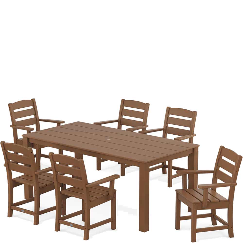 POLYWOOD® Lakeside Arm Chair 7-Piece Parsons Dining Set - PWS2285-1 Dining Set POLYWOOD®
