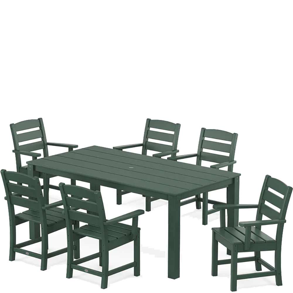 POLYWOOD® Lakeside Arm Chair 7-Piece Parsons Dining Set - PWS2285-1 Dining Set POLYWOOD®
