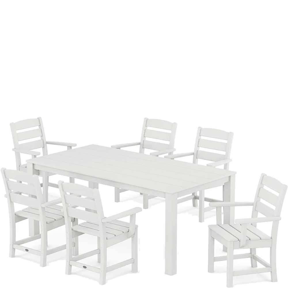 POLYWOOD® Lakeside Arm Chair 7-Piece Parsons Dining Set - PWS2285-1 Dining Set POLYWOOD®