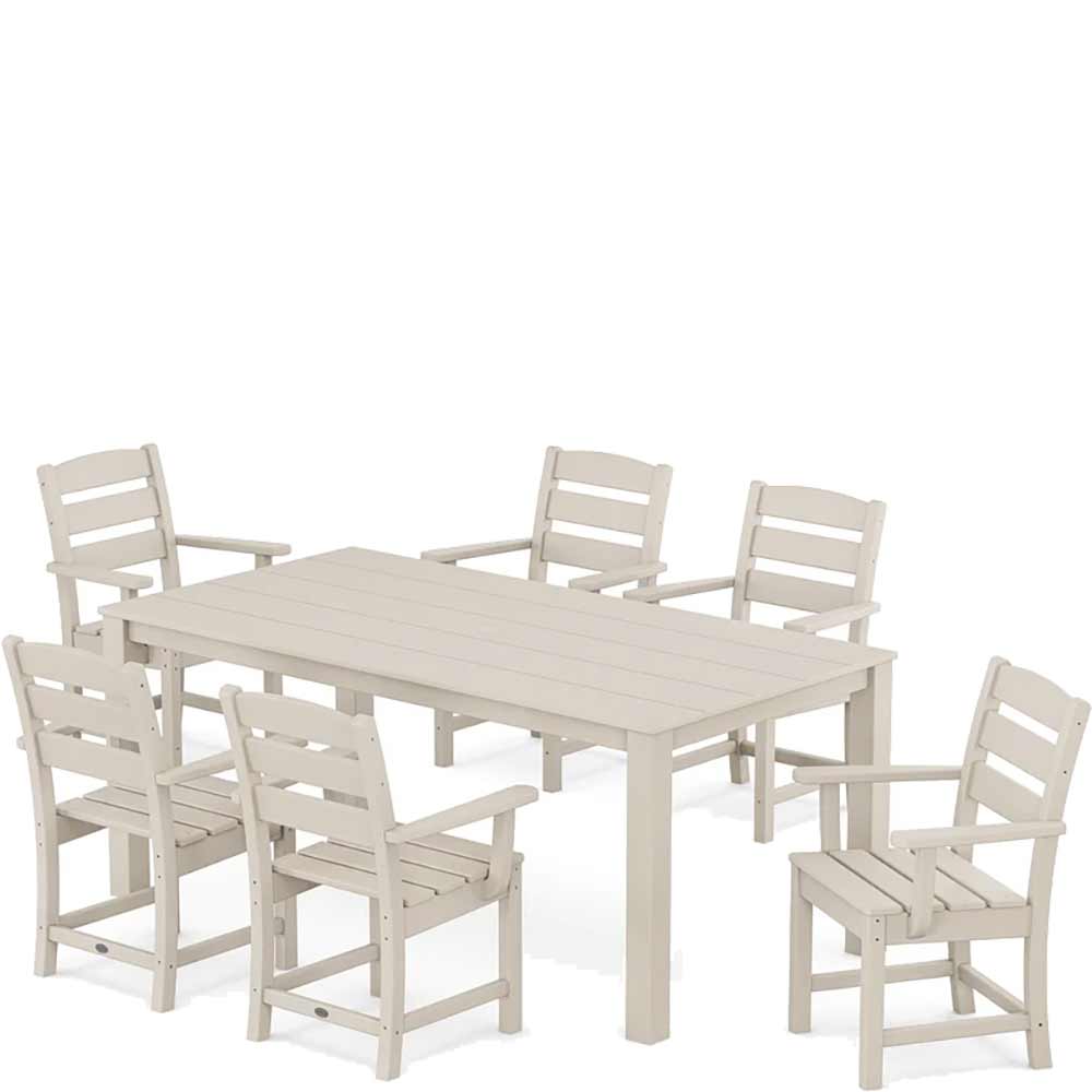 POLYWOOD® Lakeside Arm Chair 7-Piece Parsons Dining Set - PWS2285-1 Dining Set POLYWOOD®
