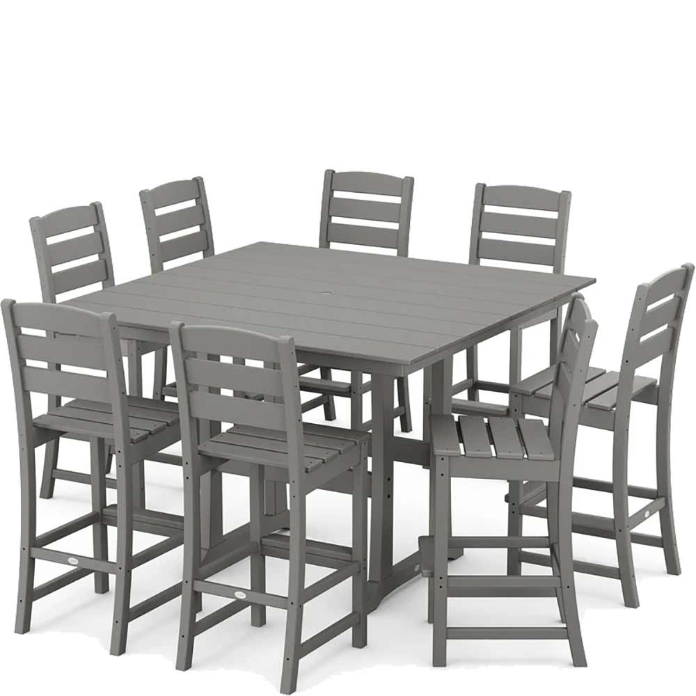 POLYWOOD® Lakeside 9-Piece Bar Side Chair Set - PWS611-1 Dining Set POLYWOOD®