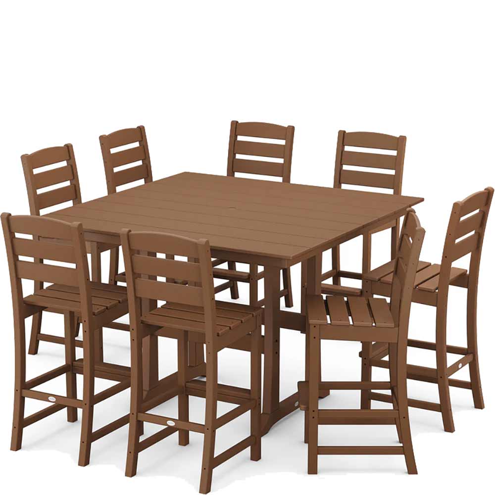 POLYWOOD® Lakeside 9-Piece Bar Side Chair Set - PWS611-1 Dining Set POLYWOOD®