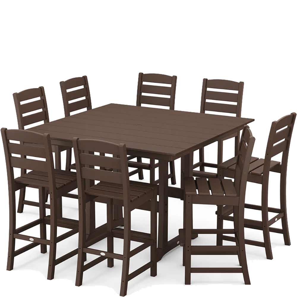POLYWOOD® Lakeside 9-Piece Bar Side Chair Set - PWS611-1 Dining Set POLYWOOD®