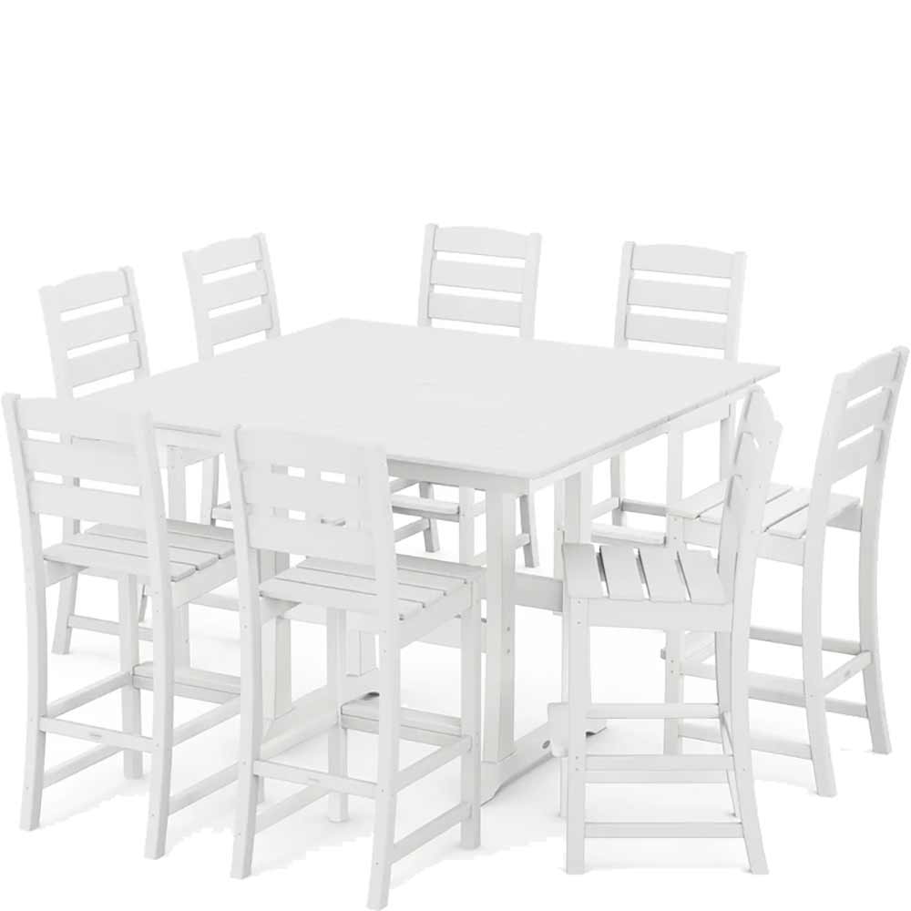 POLYWOOD® Lakeside 9-Piece Bar Side Chair Set - PWS611-1 Dining Set POLYWOOD®