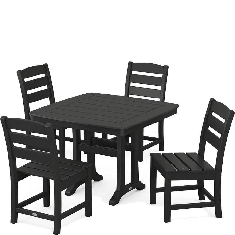 POLYWOOD® Lakeside Side Chair 5-Piece Dining Set with Trestle Legs - PWS974-1 Dining Set POLYWOOD®