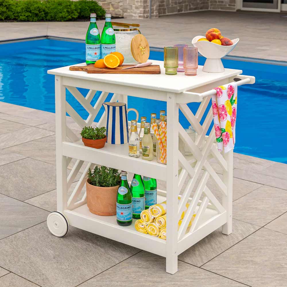 POLYWOOD® Chippendale Bar Cart - BC2302 Bar Cart POLYWOOD®