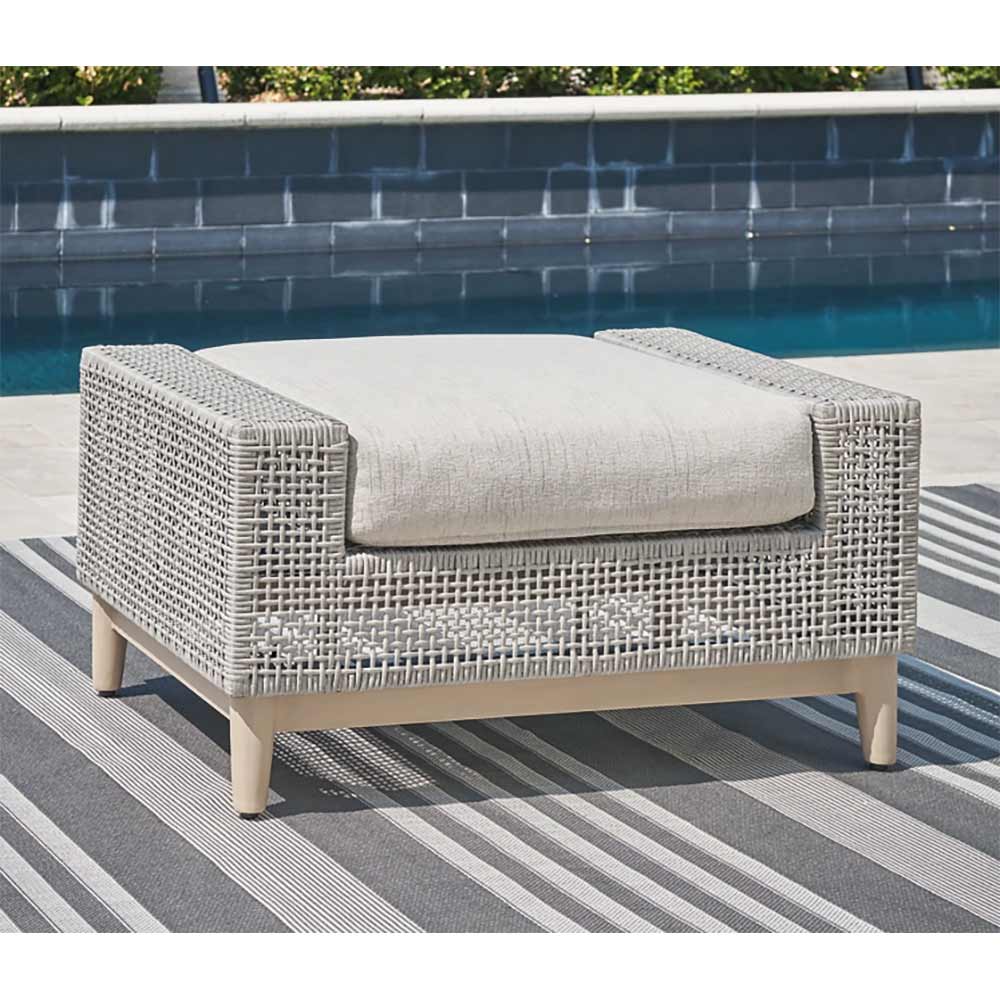 Ashley Furniture - Seton Creek Outdoor Ottoman with Cushion Ottoman Ashley Furniture