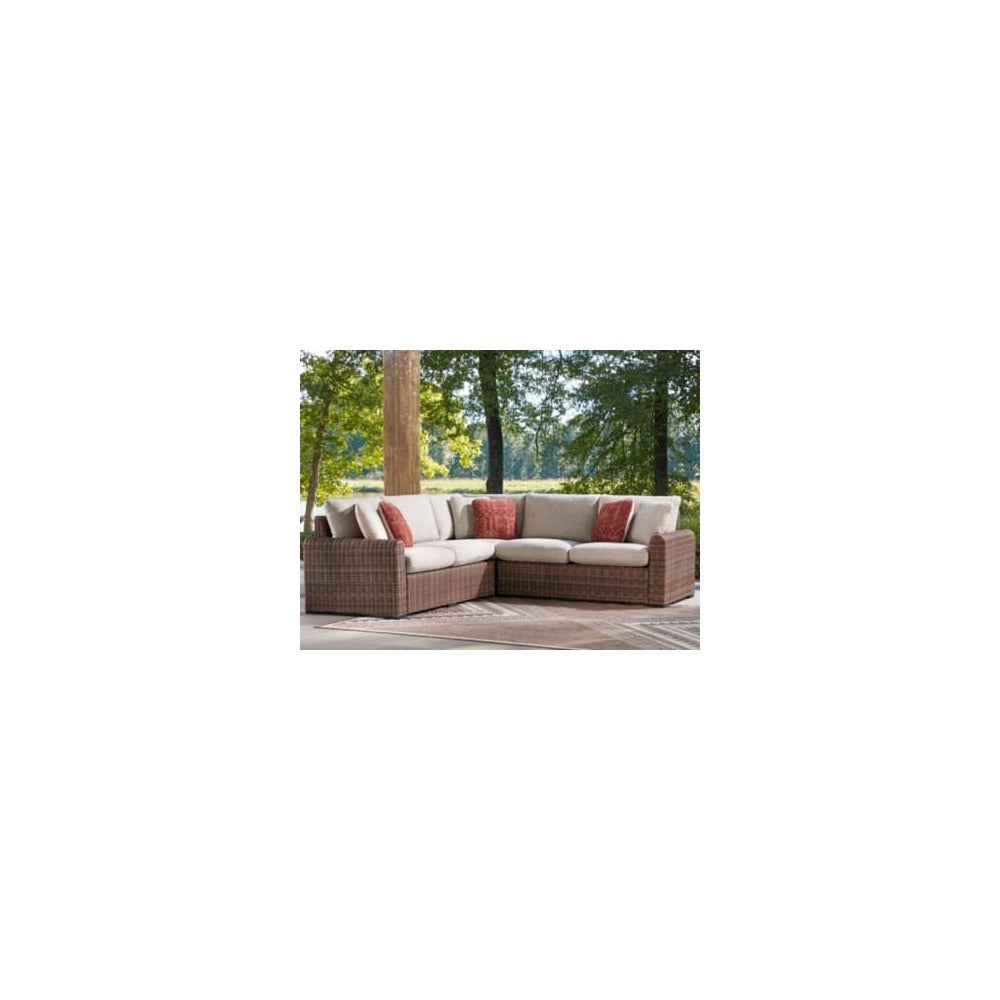 Ashley Furniture Angel Island 3-Piece Outdoor Sectional Sofa Ashley Furniture