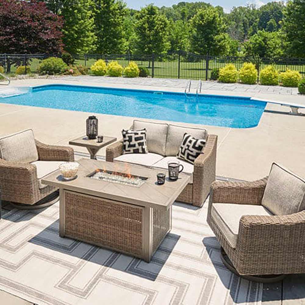 Ashley Furniture - Beachcroft Outdoor Loveseat Outdoor Furniture Ashley Furniture Beachcroft Beachcroft