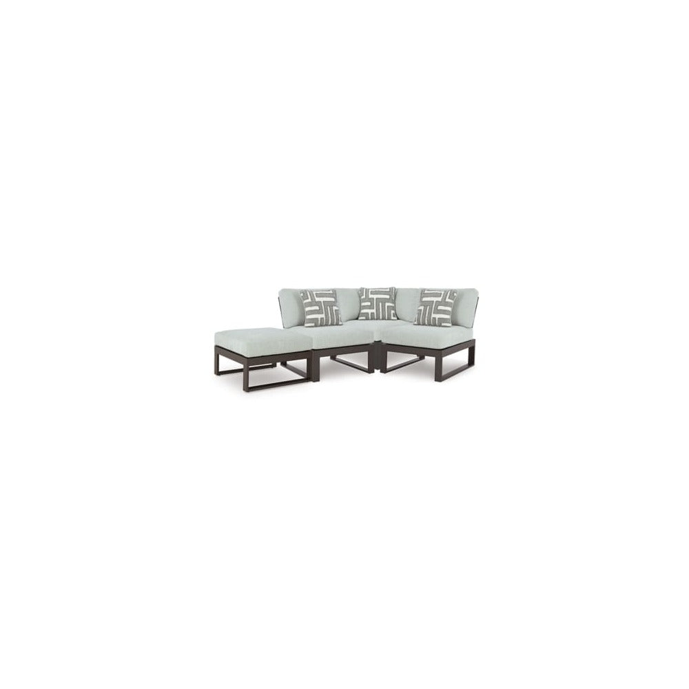 Ashley Furniture Beachloft 4-Piece Modular Outdoor Sectional Sofa Ashley Furniture