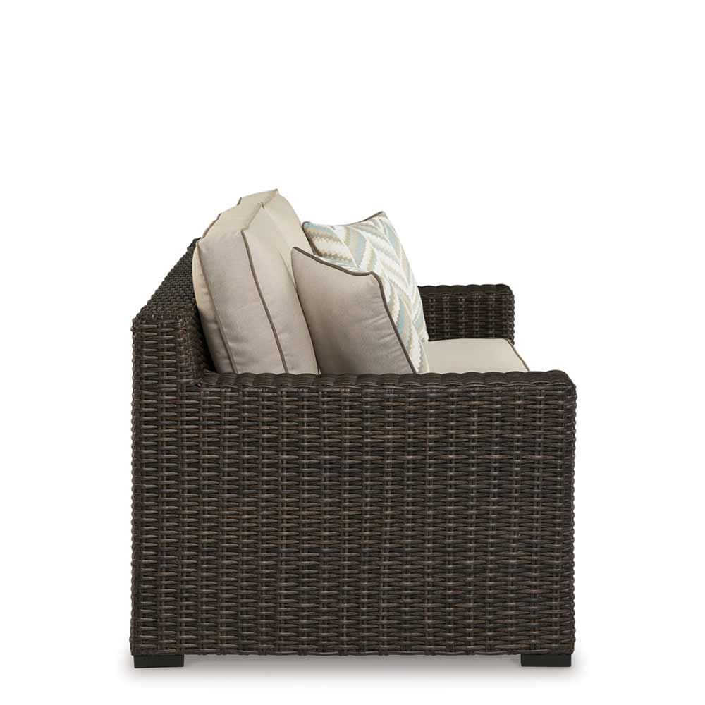 Ashley Furniture - Coastline Bay Outdoor Loveseat with Cushion Deep Seating Ashley Furniture
