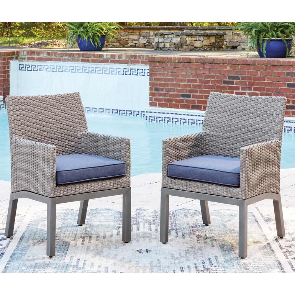 Ashley Furniture - Dillon Beach Outdoor Arm Chair with Cushion (Set of 2) Chair Ashley Furniture
