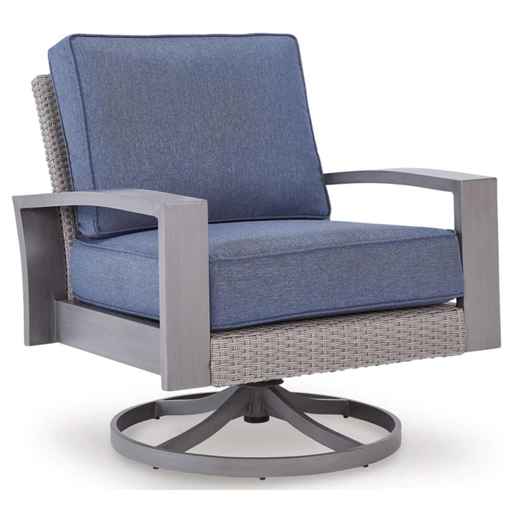 Ashley Furniture - Dillon Beach Outdoor Swivel Lounge Chair with Cushion Chair Ashley Furniture