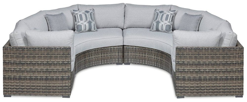 Ashley Furniture Harbor Court 4-Piece Outdoor Sectional Sofa Ashley Furniture
